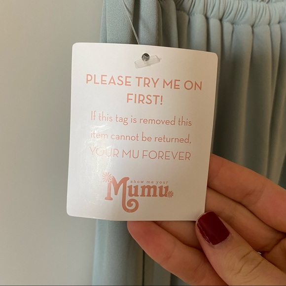 Show Me Your Mumu Kendall Dress in Silver Sage Crisp - Size X-Small - Picture 4 of 6